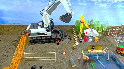 Review of Mining Dioramas and Miniature Heavy Equipment Excavators, Dump Trucks, Concrete Truck, RC