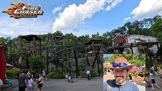 Off Ride Footage of FIRECHASER EXPRESS at DOLLYWOOD, Tennessee, USA