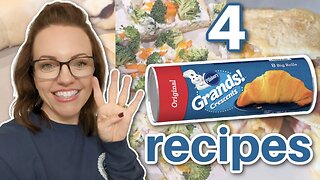 4 Quick & Easy Crescent Rolls recipes! | Easy Appetizers!