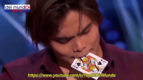 Card Magician Wows Tyra Banks on Stage! America's Got Talent