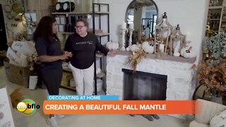 Creating a beautiful fall mantle with Tattered Tulip Barn