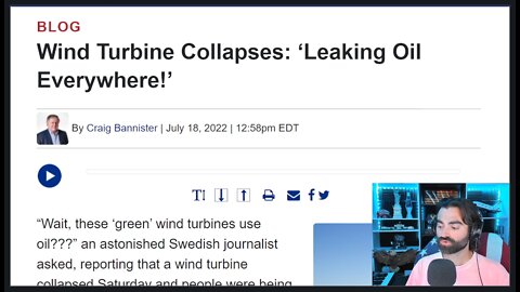 Wind Turbines Run On OIL, Shocking Journalists Covering Climate Change LOL