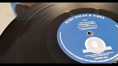 Telegram Sam (Live) ~ Marc Bolan & T.Rex ~ 12" 45rpm 1991 Vinyl Single Marc On Wax ~ Dual 1215