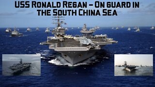 USS Ronald Regan on guard in the South China Sea #usaircraftcarrier #usmilitary #southchinasea