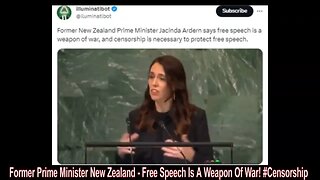 Former Prime Minister New Zealand - Free Speech Is A Weapon Of War! #Censorship