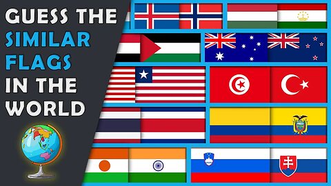 Can you guess the similar flags in the world? | 60 Similar Flags | Flag Quiz