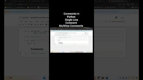 Comments in Python #Singlelinecomments#multilinecomments#pythontutorial #codeandteawithsami