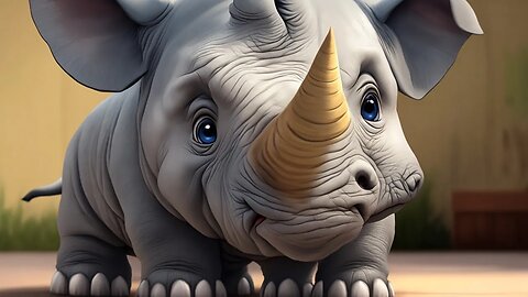 Cute Baby Rhinoceros