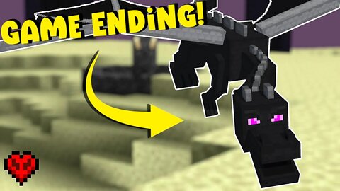 Fighting the Ender Dragon in Hardcore Minecraft 1.20