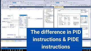 Difference between a PID instruction and a PIDE instruction using Studio 5000