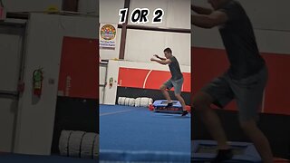Which one do you think is harder? #flipping #parkour #trampoline #tricks #shorts