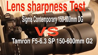 Sigma 150-600mm C Vs Tamron 150-600mm G2 Test chart images EOS R & APSC