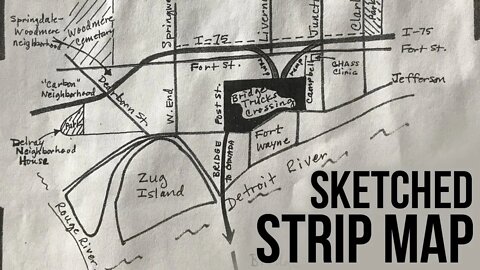 Sketched Strip Map | Disaster Planning