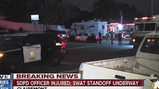 SDPD Officer injured, SWAT standoff underway