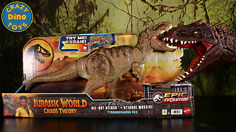 new Jurassic World Chaos Theory All Out Attack Tyrannosaurus Rex Unboxed Dinosaur Toys @Target