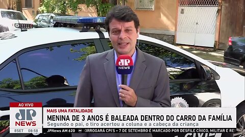 Menina de 3 anos é baleada dentro do carro da família no RJ