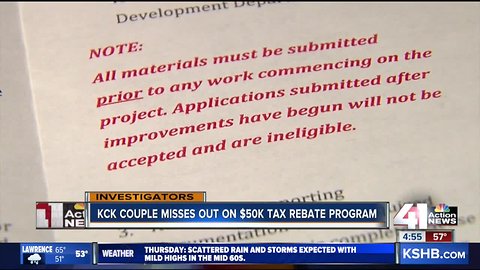 KCK man misses out on $50K tax rebate program