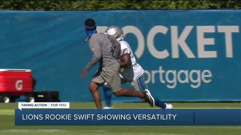 Lions rookie RB D'Andre Swift already showing versatility