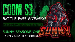 NEW - FIRST TIME GIVEAWAYS ON CHANNEL | SUNNY SEASON 1 | CODM S3 BATTLE PASS GIVEAWAY