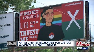 Artist creates billboard for LGBTQIA community in North Omaha