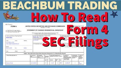 How To Read Form 4 SEC Filings