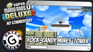 Rock-Candy Mines-Tower - Screwtop Tower ALL Star Coins - New Super Mario Bros U Deluxe
