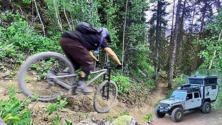 Riding Gnarly Downhill Mountain Bike Trails in Telluride, Colorado while living in my Truck Camper