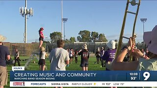 Marching through the heat: Local marching band creates music and community