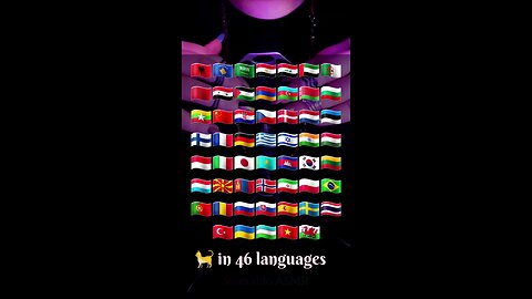 ASMR whispering 😻Cat😻 in 46 languages 🐈😻🤗🌍❤