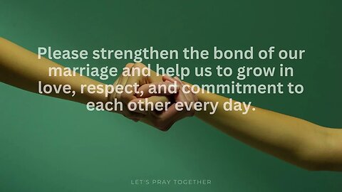 Minute PRAYER for STRONG MARRIAGE.