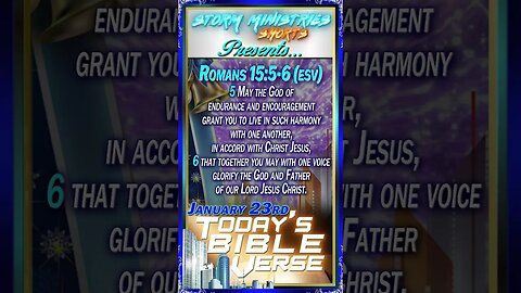 01.23.2023 | STORM MINISTRIES | Daily Bible Verse | Romans 15:5-6 (ESV) | #shorts