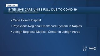 Three hospitals report ICU buds full