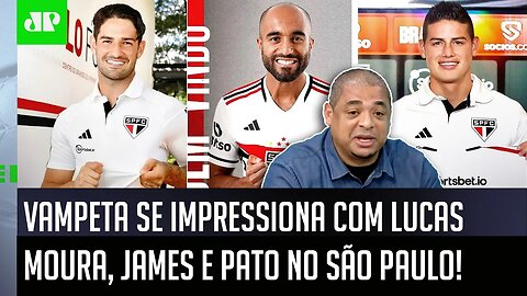 "Velho, NENHUM TIME no Brasil TEM ISSO! O São Paulo agora..." Vampeta EXALTA Lucas, James e Pato!