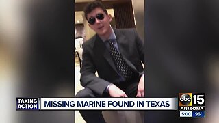 Missing Arizona Marine found safe in Texas