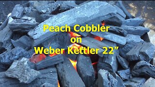 Peach Cobbler on Weber Kettle 22" (gluten free)