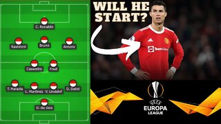 Man Utd Starting XI vs Omonia Europa League #mufc #europaleague #cr7