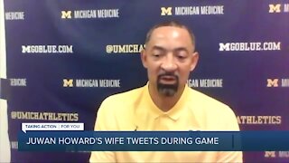 Juwan Howard reacts to wife's in-game tweet