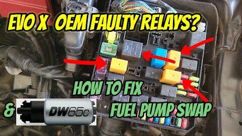 EVO X Relay Swap and Deatschwerks 65C Fuel Pump Install | Neglected EVO X build Part 6