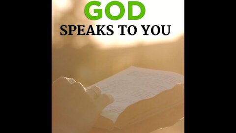 GOD WANTS TO TALK TO YOU TODAY BECAUSE HE LOVES YOU !!
