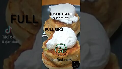 crab cake eggs beneedict recipe available now #viral #food #recipe #foodie #art #shorts #viralvideo