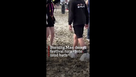 Torrential rain turns Burning Man festival into mud bath