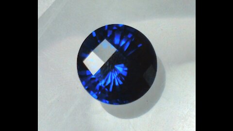 YAG Blue Sapphire Imitation Round Checkerboard