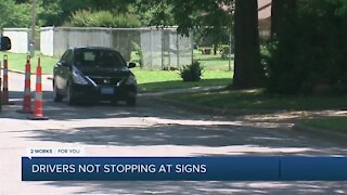 Drivers not stopping at 3-way intersection in Heller Park neighborhood