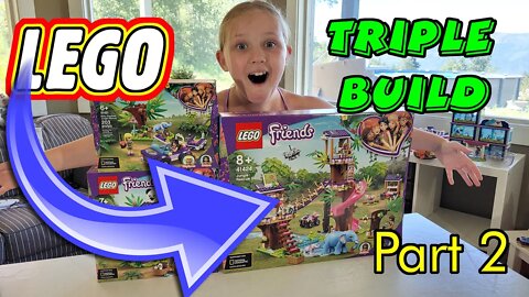 TRIUMPH! She finishes the biggest set of LEGO Friends Jungle Theme build