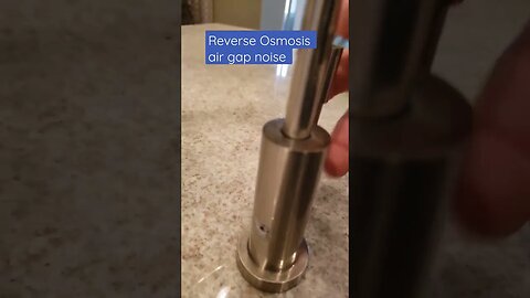 Little hole on my reverse osmosis faucet makes a gurgling noise