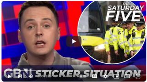 GB NEWS - 'You DON'T believe in free speech!' Panel ERUPTS as man locked up for owning STICKERS?