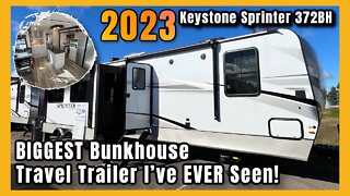 2023 Keystone Sprinter 372BH | The BIGGEST Bunkhouse Travel Trailer I've Ever Seen!