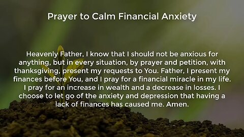 Prayer to Calm Financial Anxiety (Miracle Prayer for Financial Help from God)