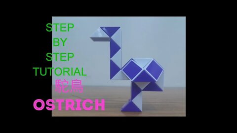 3D Rubik's Twist Magic Ruler Smiggle Snake Puzzle 24 Ostrich 魔尺 24段 駝鳥