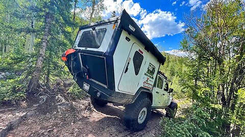 FULLY LOADED Jeep Truck Camper takes on Rough Colorado Mountain Pass